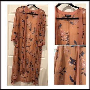 Torrid Long floral duster size 1/2